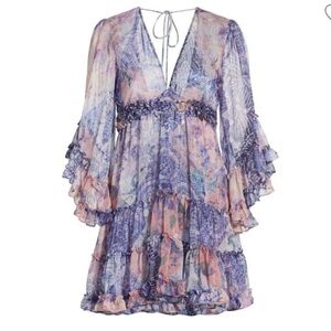 MISA Los Angeles Yasemin Butterfly Sleeve Babydoll Dress